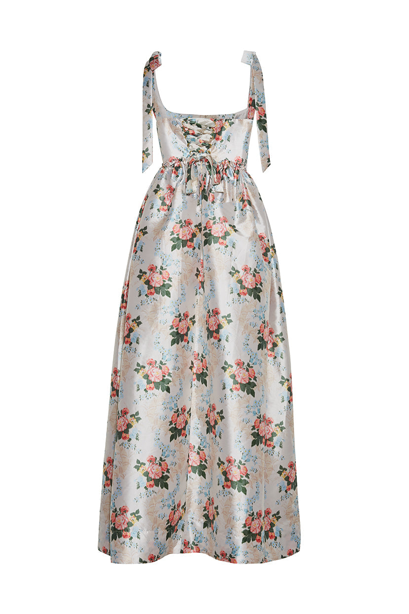 Marie Dress in Floral Brocade