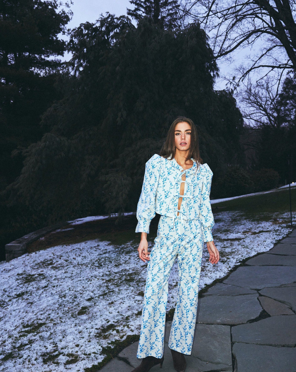 Libby pant in Floral Toile