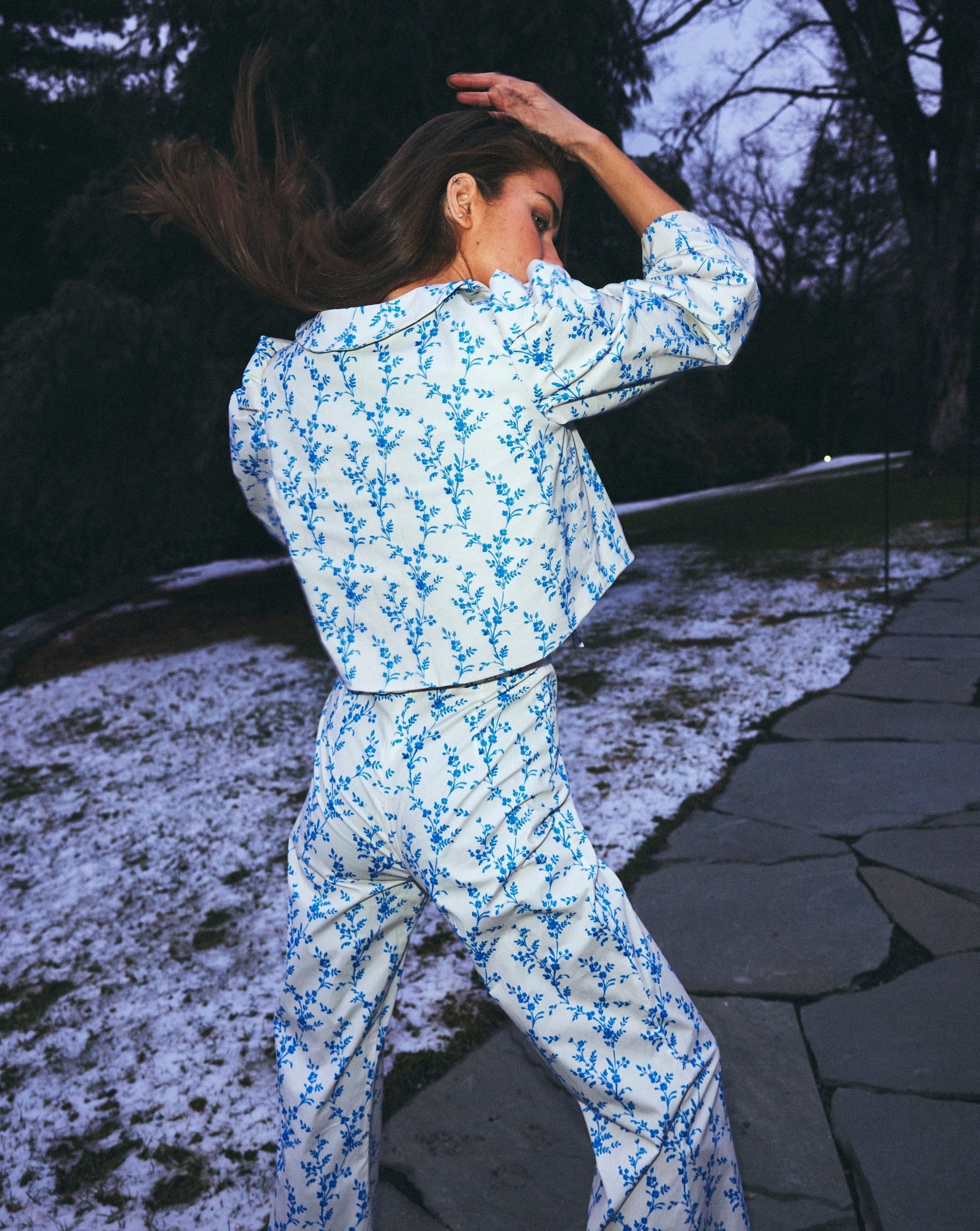 Libby pant in Floral Toile