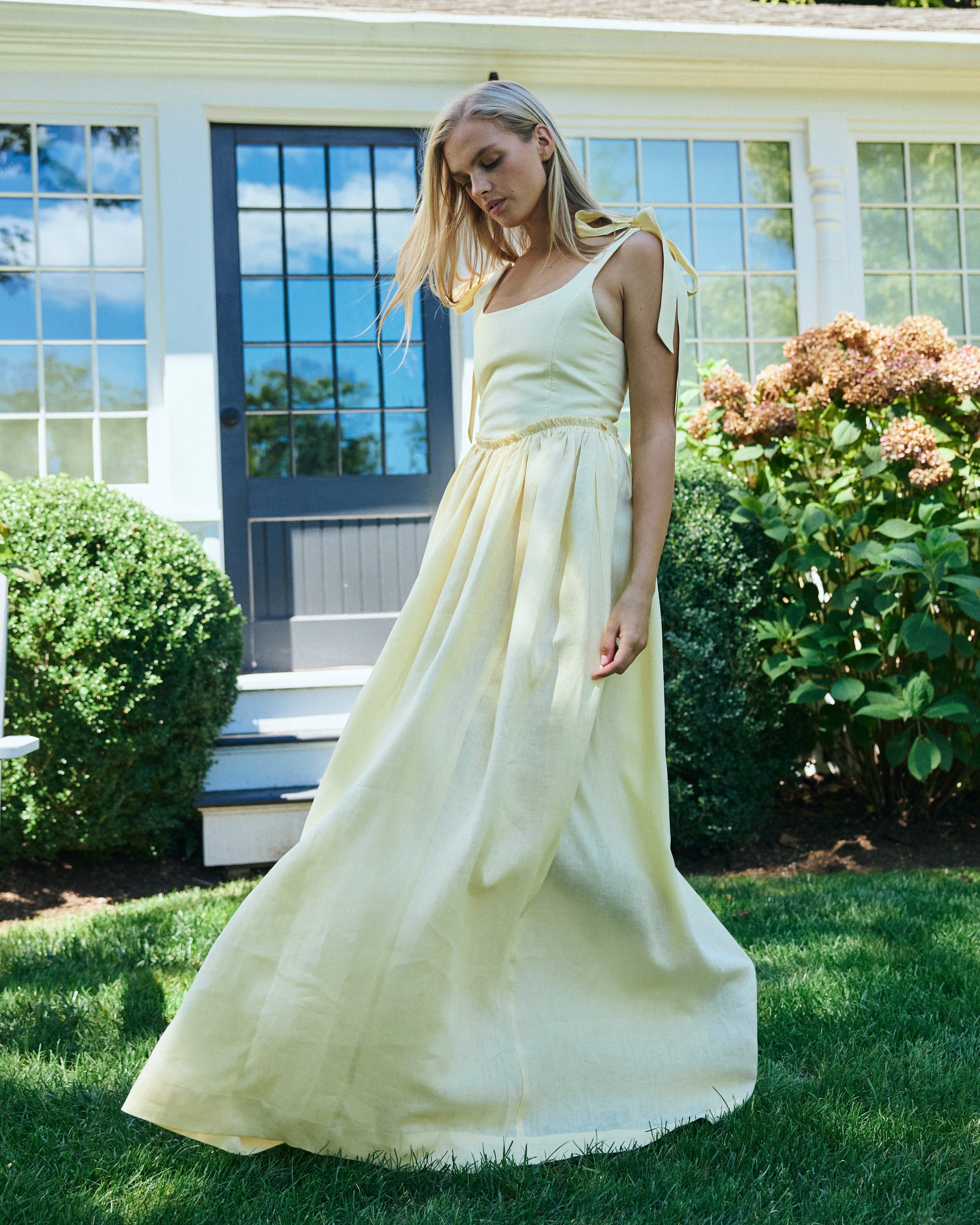Marie Dress in Butter Yellow