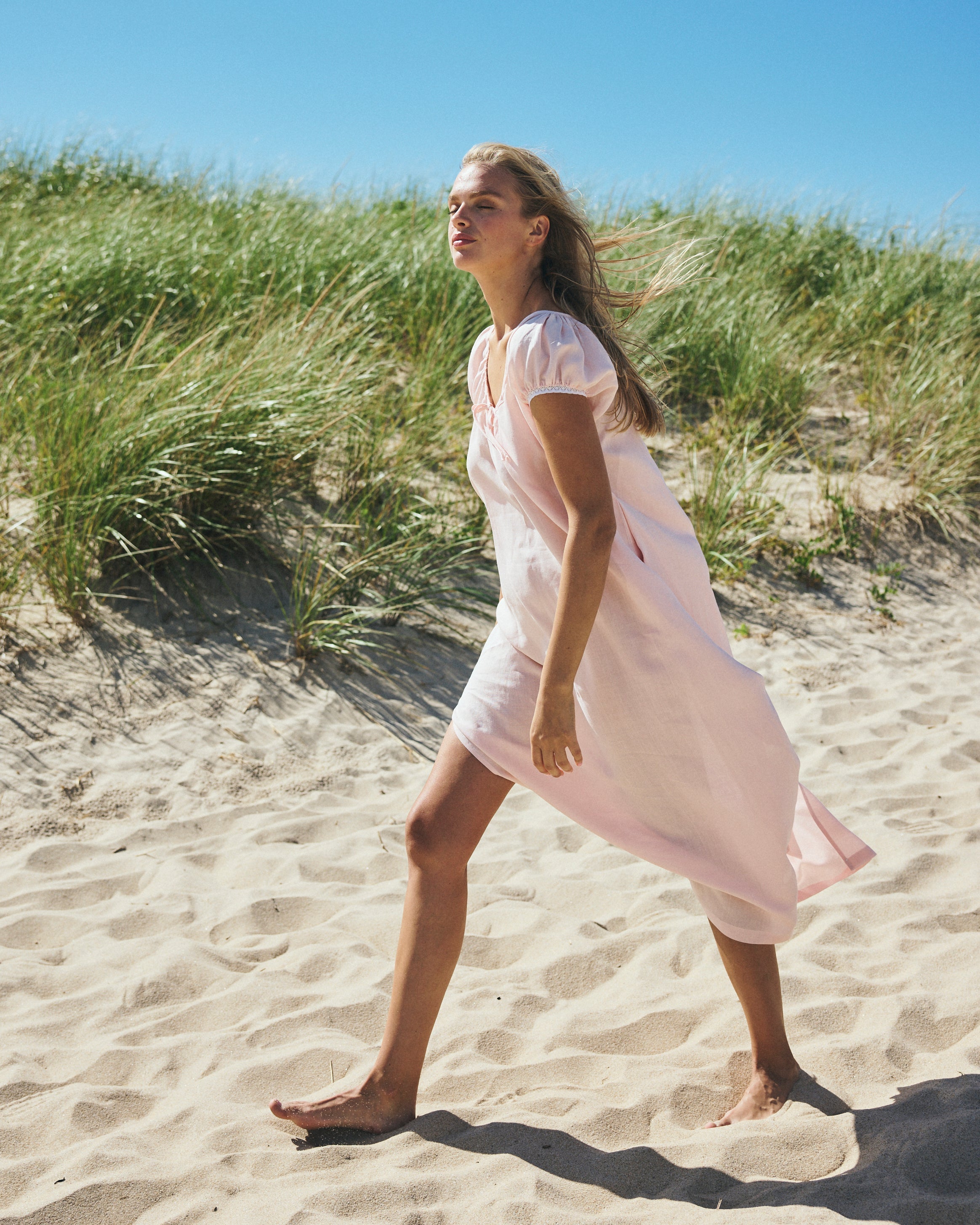 Frances Dress in Pink Sand