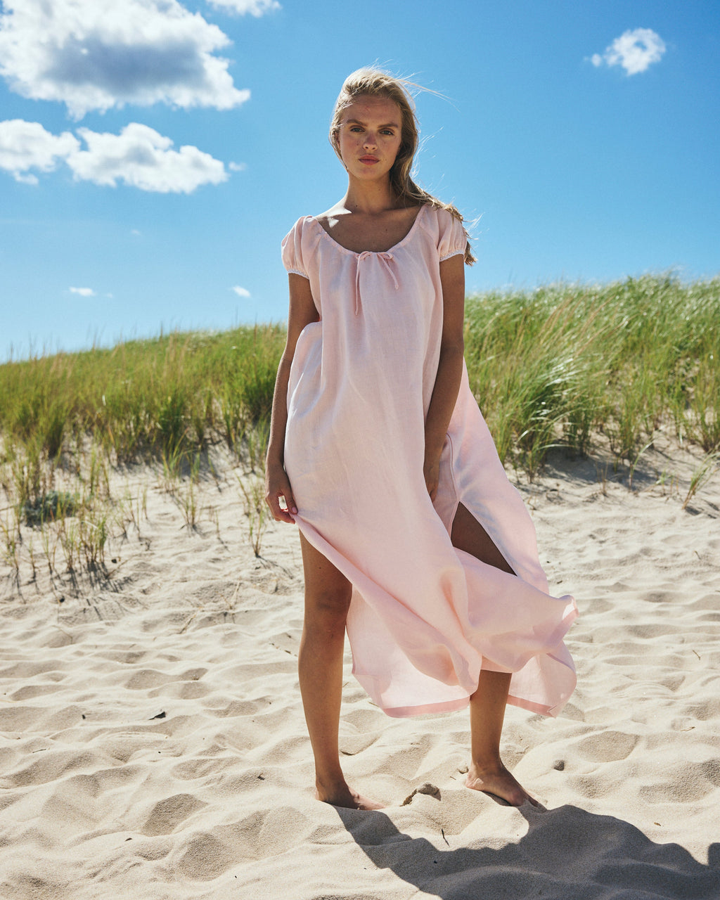 Frances Dress in Pink Sand