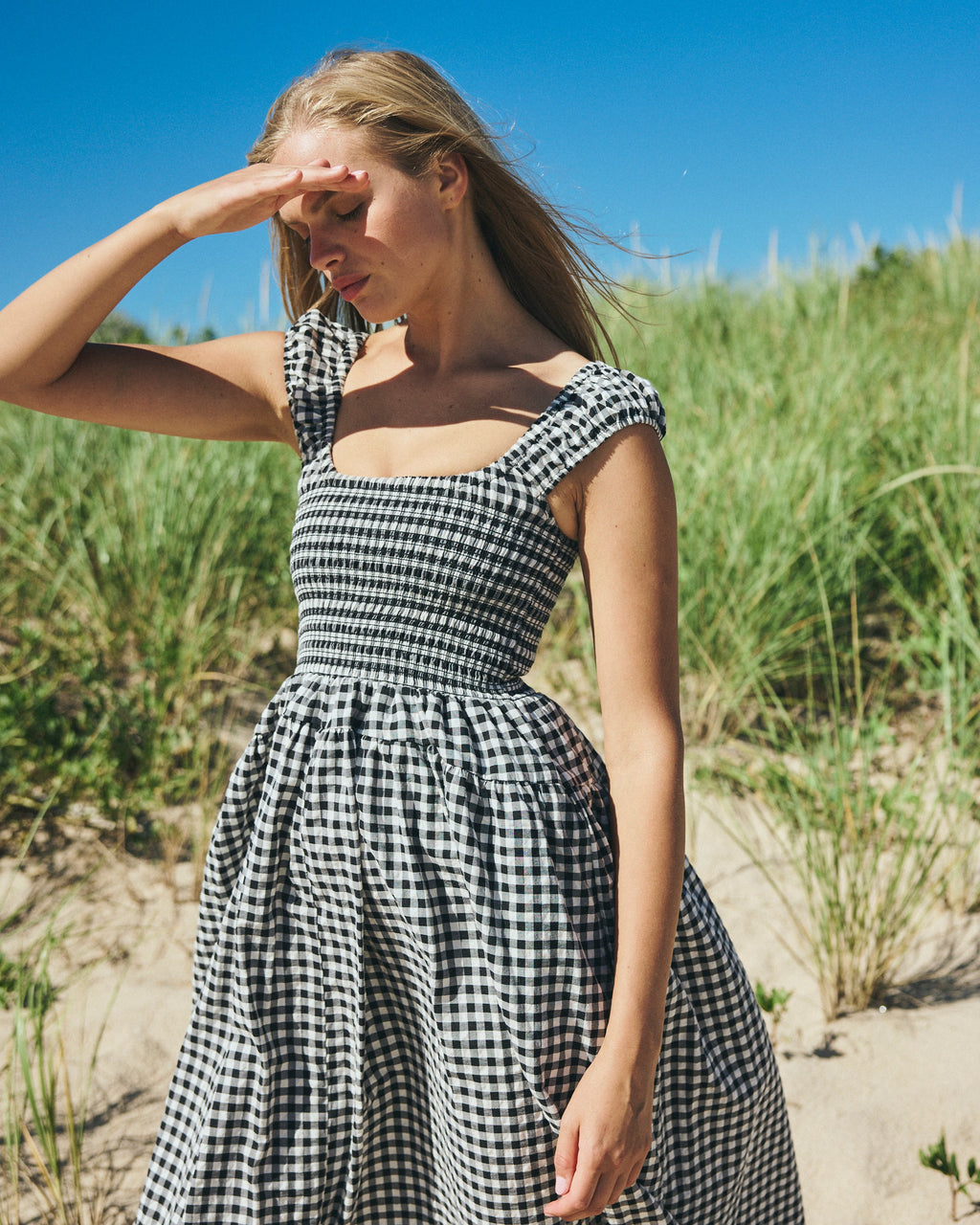 Poppy Dress in Black Gingham