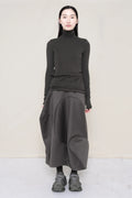 WARM GREY LONG SLEEVE TURTLENECK
