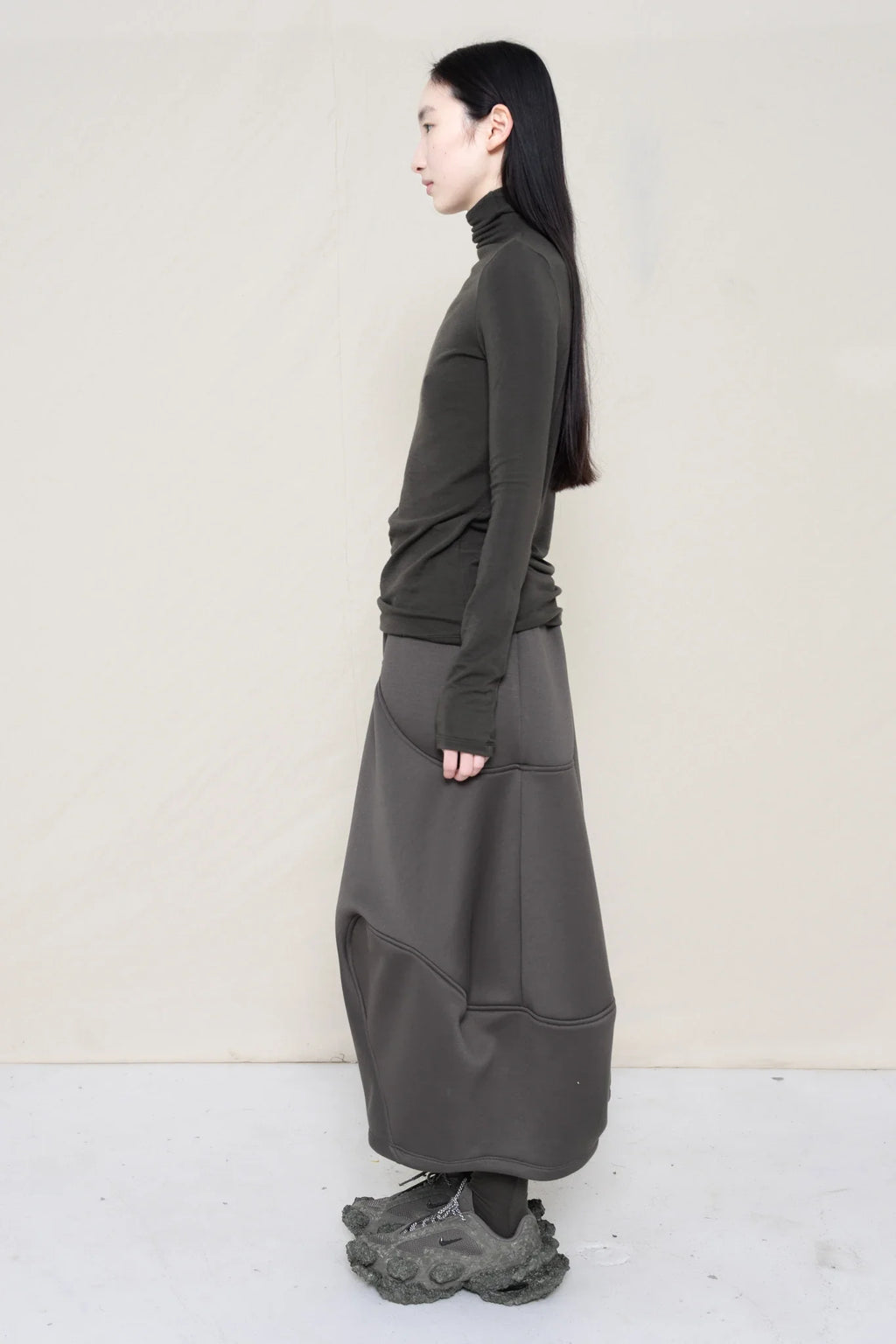 WARM GREY LONG SLEEVE TURTLENECK