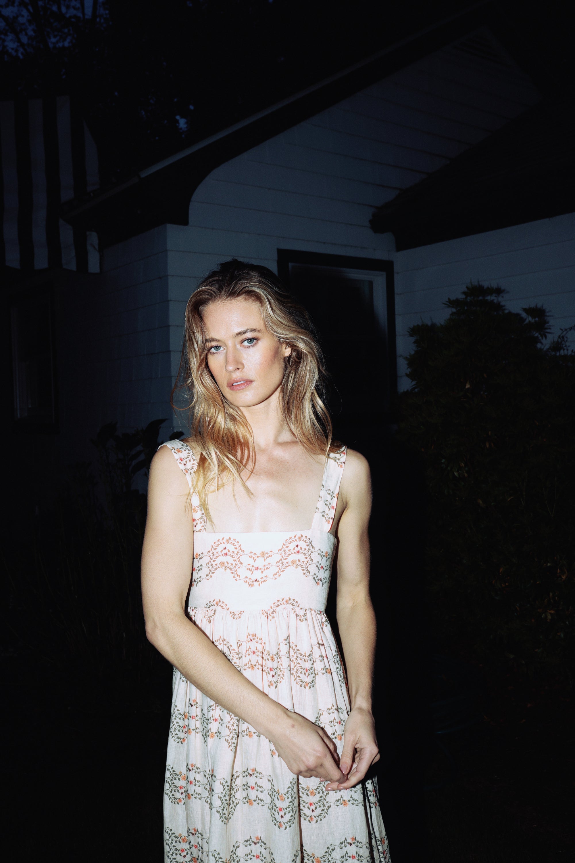 Beatrice Dress in Floral Trellis