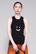 BLACK SMILEY TANK