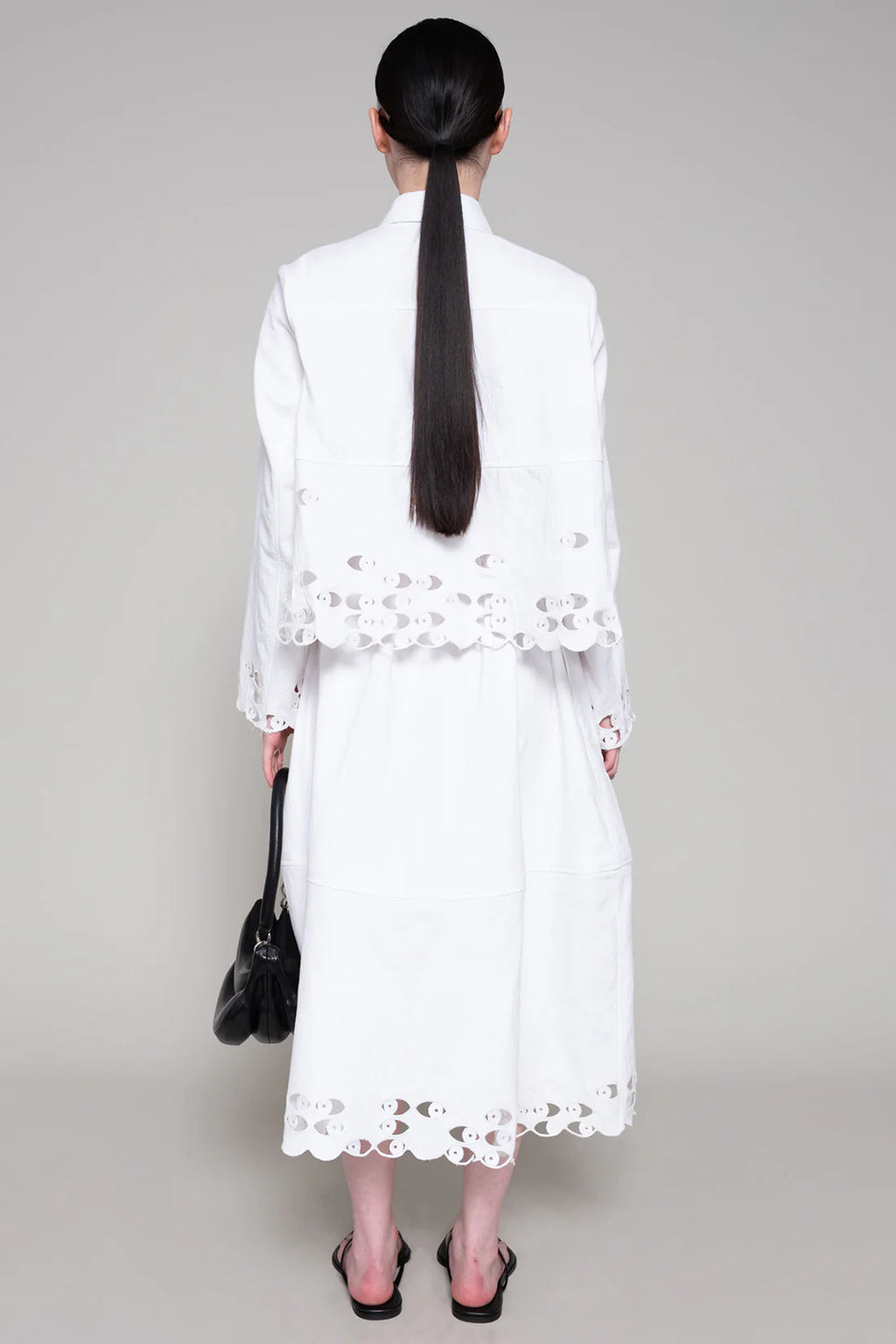 WHITE WATCHING SHIRT JACKET
