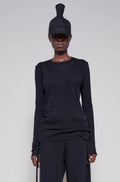 BLACK LONG SLEEVE DOUBLE TOP