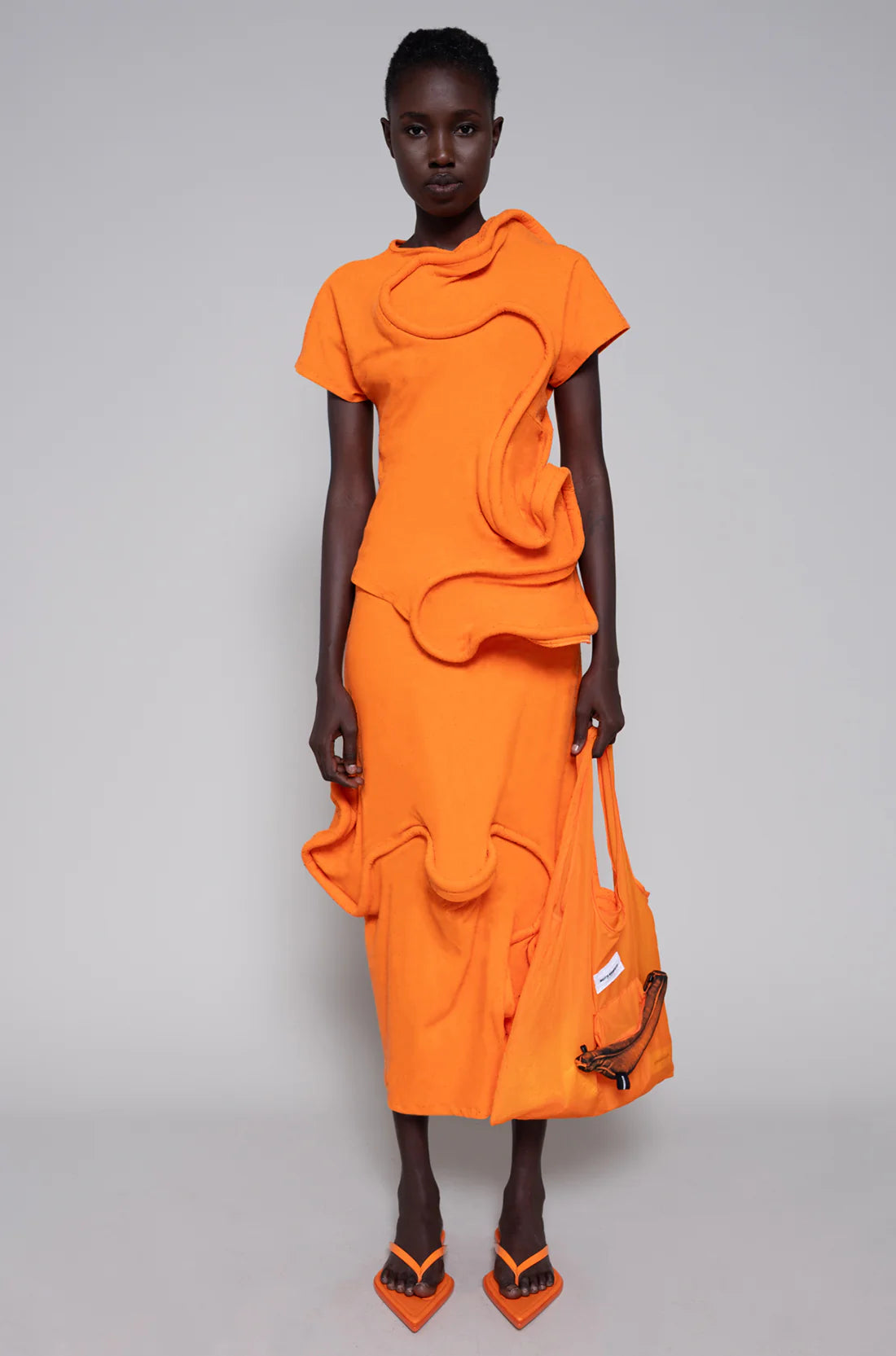ORANGE SWIRLY TOP