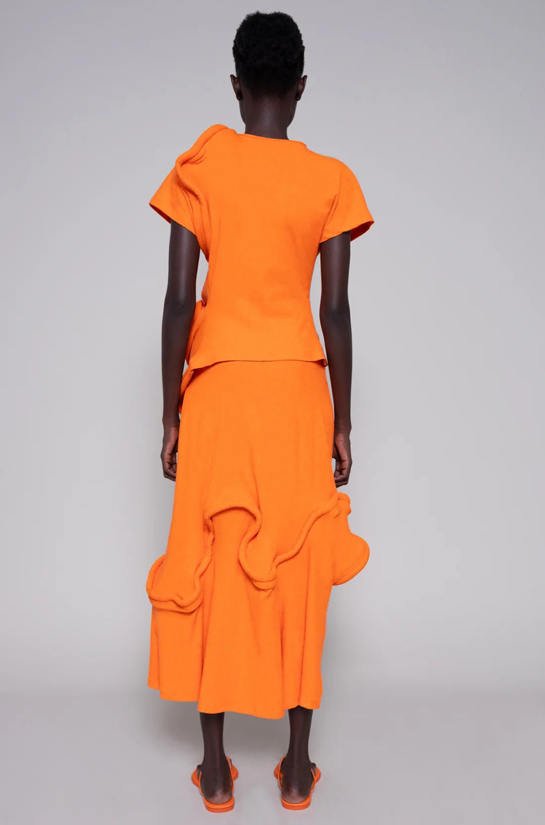 ORANGE SWIRLY TOP