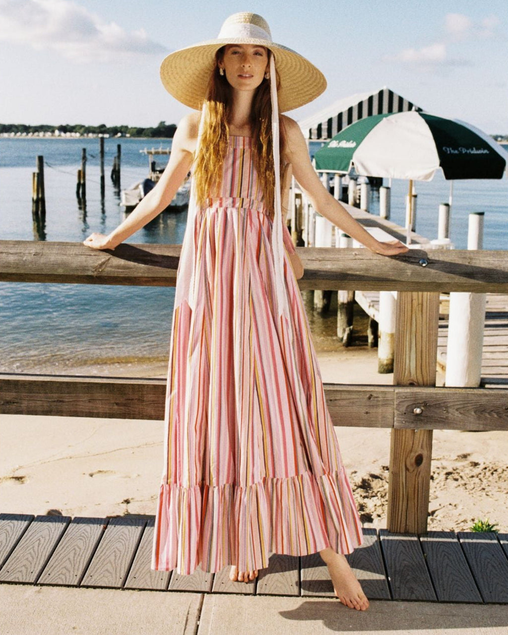 Georgia Dress in Multi Stripe