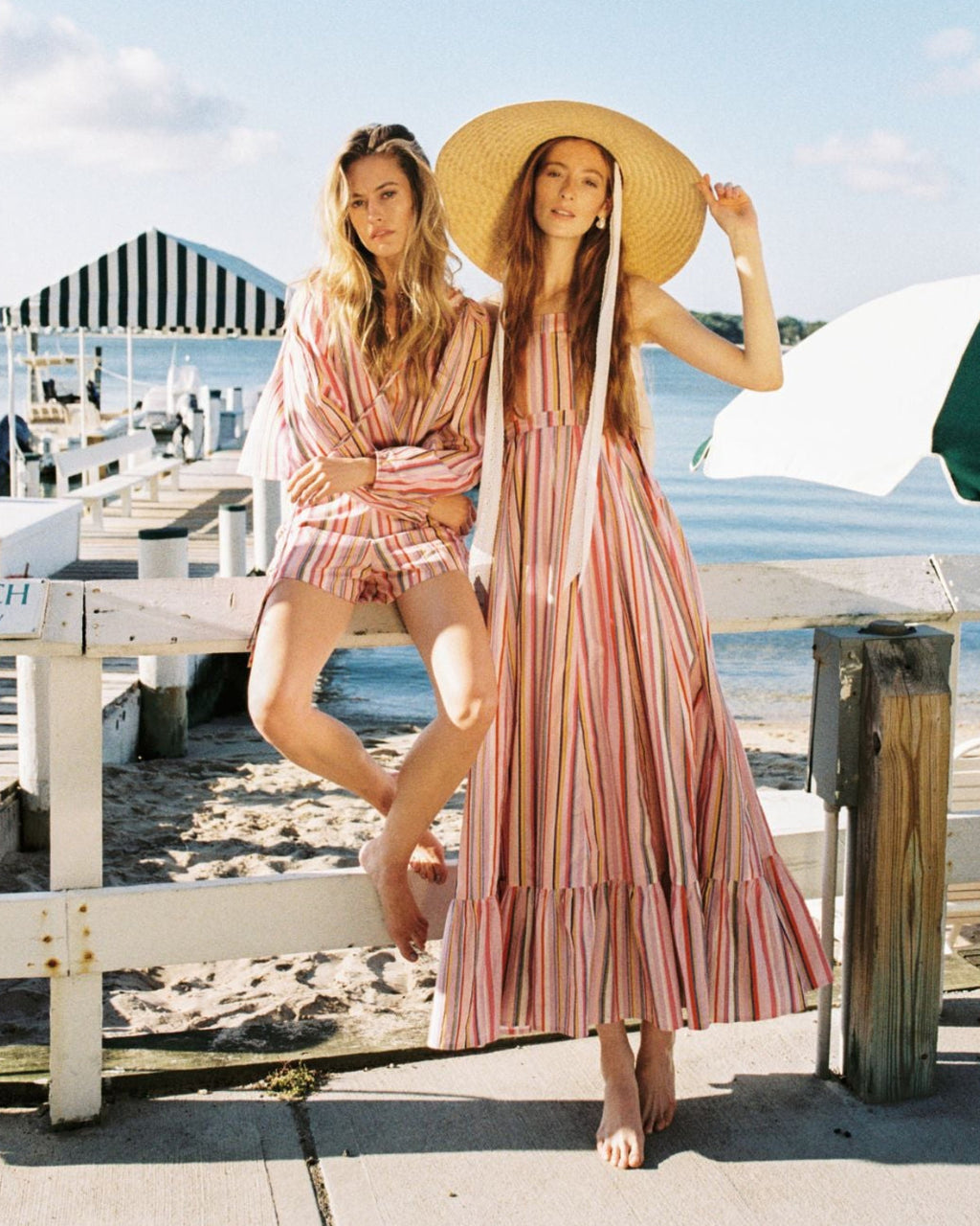 Georgia Dress in Multi Stripe