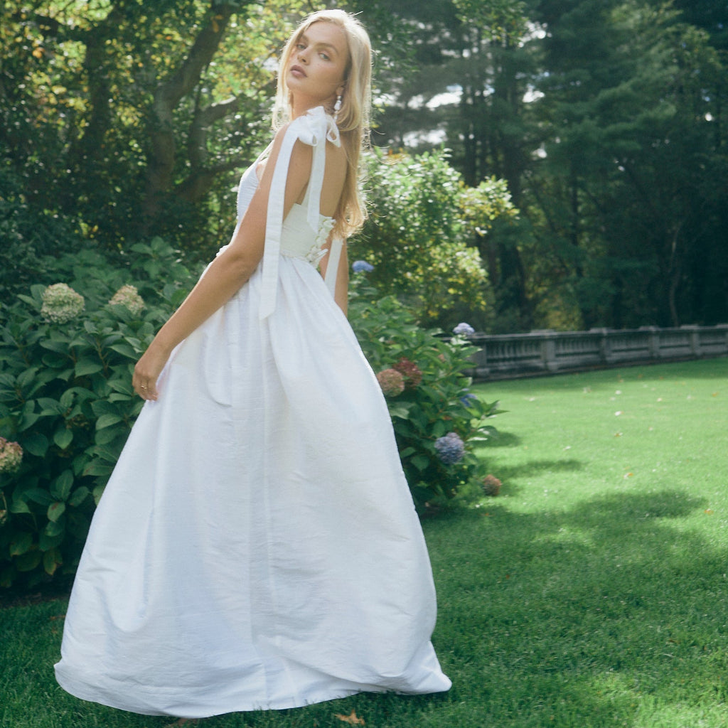 Marie Dress in Silk Dupioni