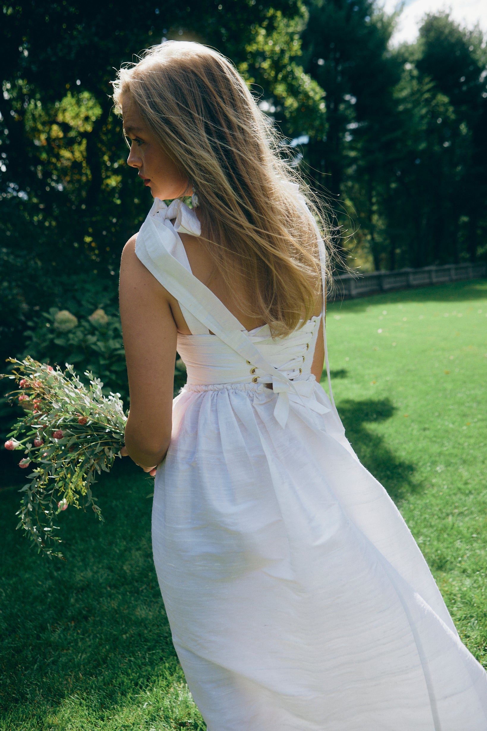 Marie Dress in Silk Dupioni