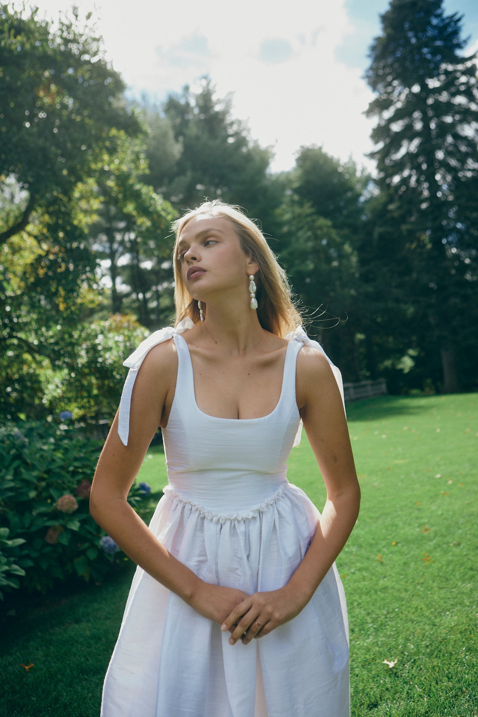 Marie Dress in Silk Dupioni