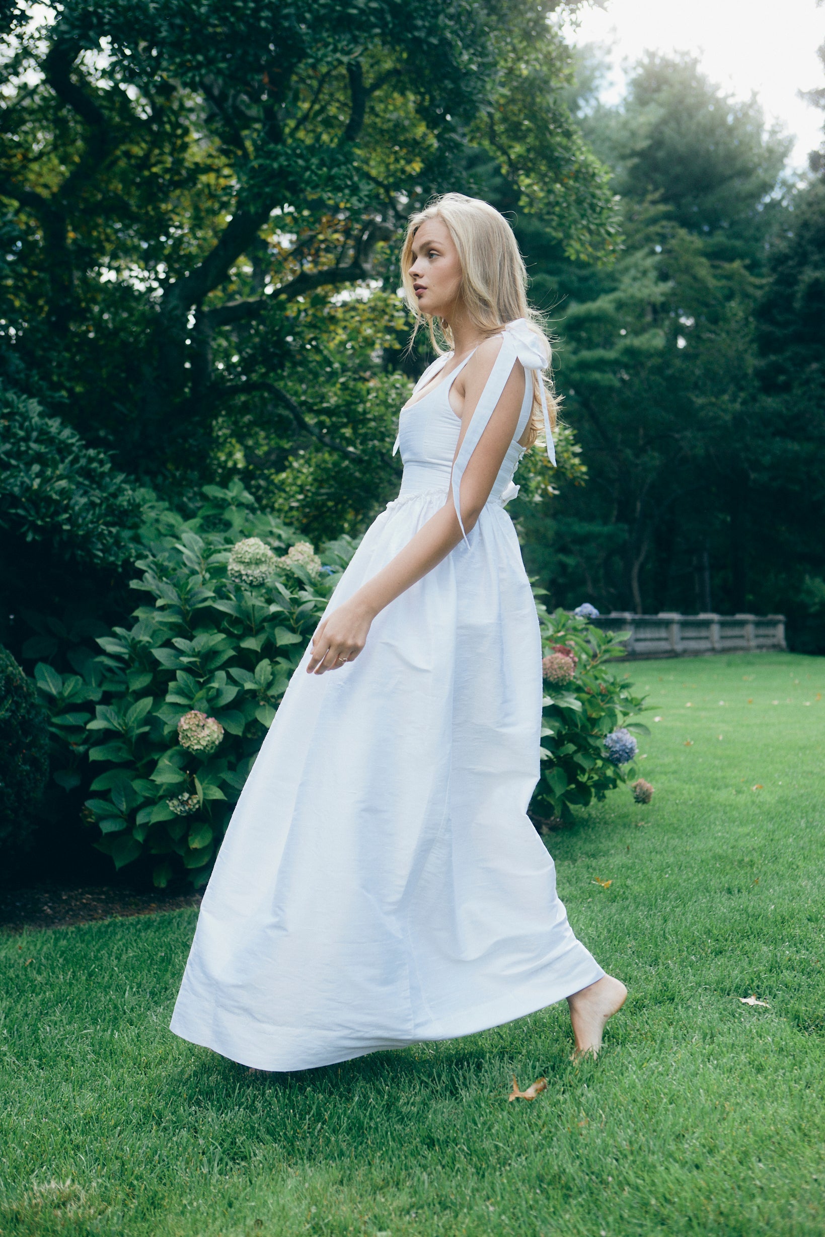 Marie Dress in Silk Dupioni